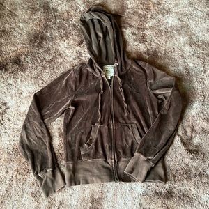 Y2K Brown Velour Jacket